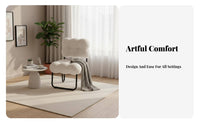 Nordic Design billowyShaped Armchair Light Luxury Accent Chair Plush Upholstery Single Sofa Ergonomic spine supportrest for Interior Designers, Apartment Dwellers, Clothing bavailableique, Living Room, Reception Area, perusing corner