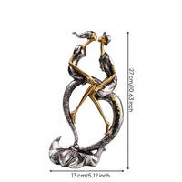 Love Couple Sculpture European-Influenced Couple Sculpture Intertwined Figures Heart-Shaped Figurine