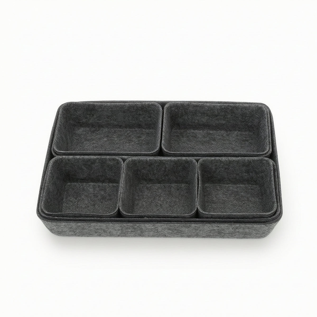 8 Pieces Felt Storage Organizer Rectangular Felt Organizer with Boxes Soft-Sided
