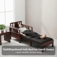 Extendable Single Sofa Bed Multi-Functional Pull-Expandable Single Bed Two-in-oneUse Space-Saving Design for Apartment Dwellers