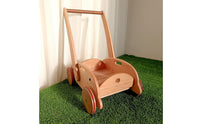 Learn to Walk Toy Smooth Polished Edges Wooden Infant Push Cart Anti-Tipping Design Young Child Push Cart for Infants 6-18 Months