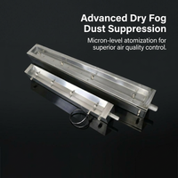 Stainless Steel Spray Nozzle, Nozzle Dry Industrial Humidifier, Dust Suppression Nozzle, Adjustable  - 304 Stainless Steel Nozzle with Base and 8mm Connector