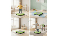 Square Trampolines Low-Profile Rebounder Quiet Jumping Toy for Kids, Young Children, Playroom, Apartment, Home Gym