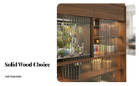 Sofa Partition Table Solid Wood Folding Kitchen Island Extendable Design Retractable Bar Cabinet for Adults, Remote Workers, Living Room, Small Areas