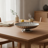 Fruit Bowl with Pedestal Shallow Pedestal Bowl Polished for Tabletop