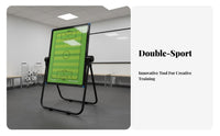 Dry Erase Freestanding Soccer Board Portable Soccer Coaching Board Height Adjustable for Coaches, PE Teachers, Training, Locker Room
