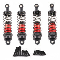 4 Pieces 81mm Metal Shock Absorb Smooth Damping Hydraulic RC Car Damper Adjustable Metal Damping System Shocks for Rough Terrain
