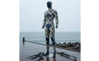 Padded Chest and Knees Hooded Wetsuit High Elasticity Hooded Diving Suit Sun Protection Two-Piece Spearfishing Suit Anti-Scratch for Snorkeling, Surfing, Outdoor Water Swimming