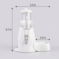 Triple-Function Clear Hamster Water Bottle and Food Bowl, Hamster Hideout Water Bottle with Ball Bearing Nozzle