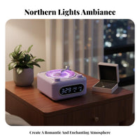 Vinyl Player Design Light Emitter Aurora Projection Night Light Water Wave
