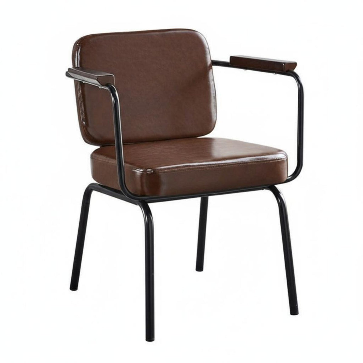 Upholstered Industrial Armchair Skin-Friendly Textile for Office, Bedroom