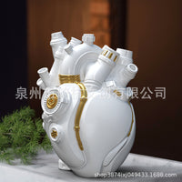 赛博朋克仿真心脏花瓶摆件创意科技感家居装饰树脂工艺品送礼好物