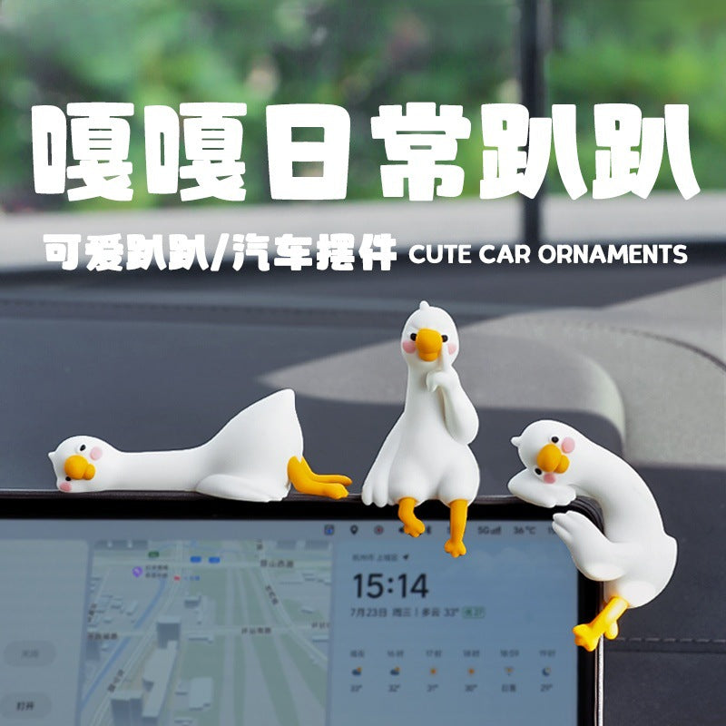 Cute Duck Car Dashboard Ornament Resin Figurine