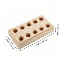 Wooden Organizer Multi-Hole Wooden Holder Compact for Craft Room