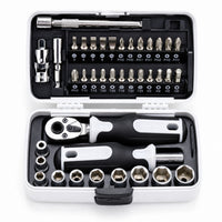 39 Pieces Compact Ratcheting Tool Kit with Case Multi-Purpose Ratcheting Screwdriver Set Precision Ratchet Screwdriver Set Sturdy for Engine Repair, Appliance Maintenance