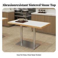 Canteen Table and Chair Group Waterproof abrasionResistant Square Table and 4 Chairs Set sturdyDuty Frame Modern Design
