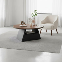 2 Pieces Nesting Coffee Table Set Minimalist Modern Minimalist Look Featured Furniture Easy to Clean Heat Resistant