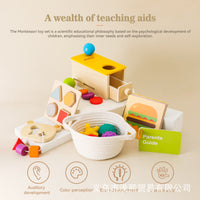 Montessori Wooden Busy Book Puzzle Toy Set for Toddlers 1-3 Years, Educational Toy