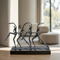 Gymnast Sculpture with Base Geometric Gymnast Sculpture Decorative for Bookshelf