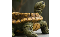 Turtle Planter Resin Planter with Shell Cavity Functional for Plant Lovers