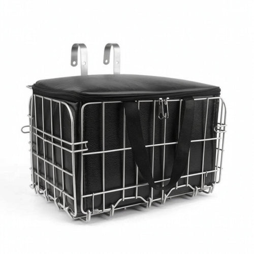 Cycle Basket with Inner Bag Sturdy Foldable Cycle Basket Front for Commuters, Errands