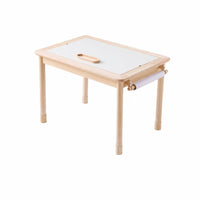 Sand and Aquatic Play Table Solid Wood Wooden Sand Water Table Adjustable Height for Young Children