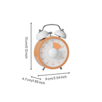 Tabletop Twin-Bell Timer Retro-Style Mechanical Timer with Bells Portable Small for Study