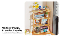 Corner Shelving unit Space-Saving Tiered Desk organizer Easy Assembly for Study Room