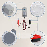 12V Car Oxygen Pump for Live Fish Transport, Portable DC Aerator with Battery Clips