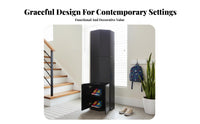 Corner Shoe Storage Organizer Rotating Shoe Cabinet Spinning Shoe Tower Storage Tower with Cold-rolled Steel and Adjustable Shelves Suitable for Entryway Hallway Living Room