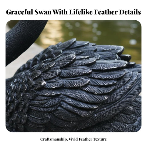 Buoyant Swan Statue Resin Material Buoyant Swan Figurine Weatherproof for Landscape Designers, Courtyard, Yard, Pool