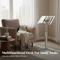 Adjustable Floor Book Holder Easy Assembly Study Furniture With Page fasteners