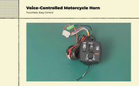 Loud waterproof motorcycle horn with LED
