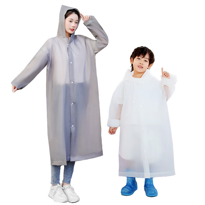 EVA Rain Poncho for Adults, Thick, Long, Full-Body, Anti-Storm, Outdoor