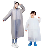 EVA Rain Poncho for Adults, Thick, Long, Full-Body, Anti-Storm, Outdoor