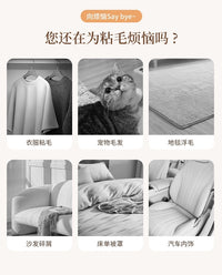 粘毛器沾满滚筒可撕式卷纸刷家用衣服头发床上清洁强力粘猫毛神器 岩石灰手柄+3卷纸【共180撕】