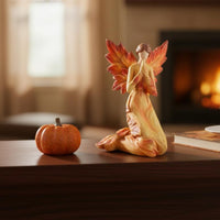 Maple Foliage Angel Warm Orange Tones Room Decoration Detailed Craftsmanship