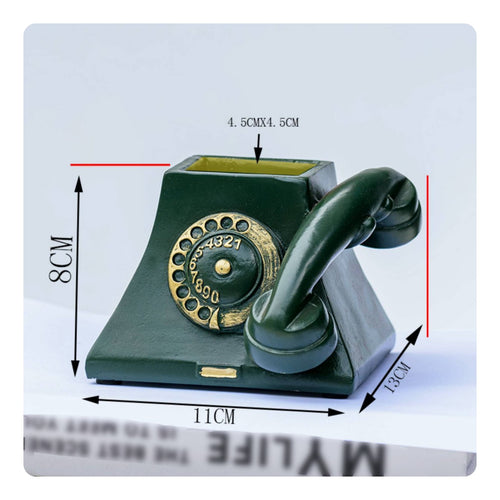 Creative Design Retro Telephone Succulent Pot Multi-Functional Vintage Telephone Planter Resin Material House Decoration Hand-Painted for Desktop