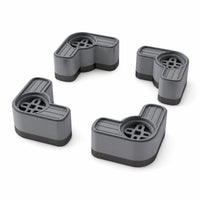 4 Pieces Non-Slip Washer Foot Pad Raised Washing Machine Foot Riser L-Shaped Washer Leveling Pad Ribbed