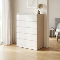5-Drawer Dresser Practical Vertical Dresser Floor-Standing Cabinet with Five Drawers for Living Room