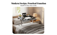 Foldable Design Adjustable Folding Table Tilting Top Adjustable Folding Stand Multi-Functional Bed Tray Anti-Slip Baffle for Students, Telecommuting Workers, Adults, Bedroom, Dorm Room, Floor, Home Away Ice