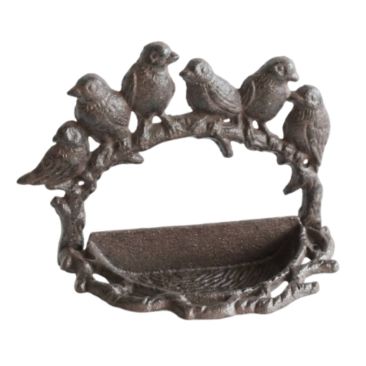 Cast Iron Bird Feeder Vintage Ornament Weather-Resistant for Patio