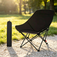 Adjustable Folding Camping Chair Padded Folding Moon Chair Foldable Portable for Campers, Beachgoers, Beach, Picnics