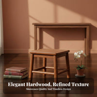 Square Wooden Stool Sturdy long-lasting Four-Legged Square Pedestal Space-Saving