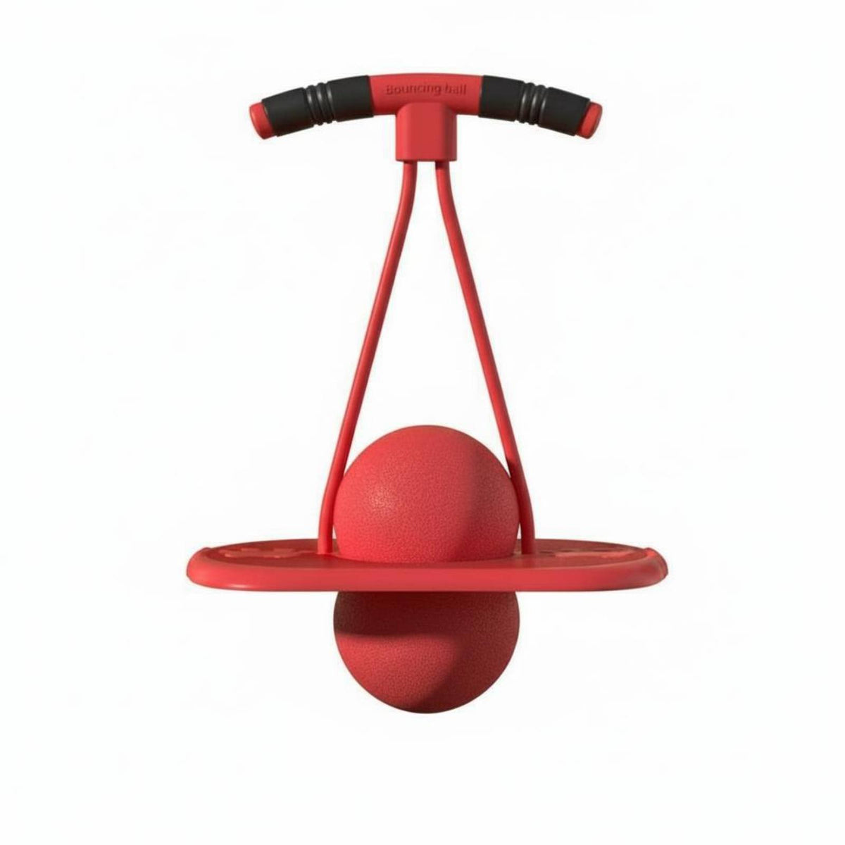 Balance Jumping Sphere Non-Skid Deck Pogo Sphere with Handle Base Pogo Rebounder Wear-Resistant Active Play Toy for Children