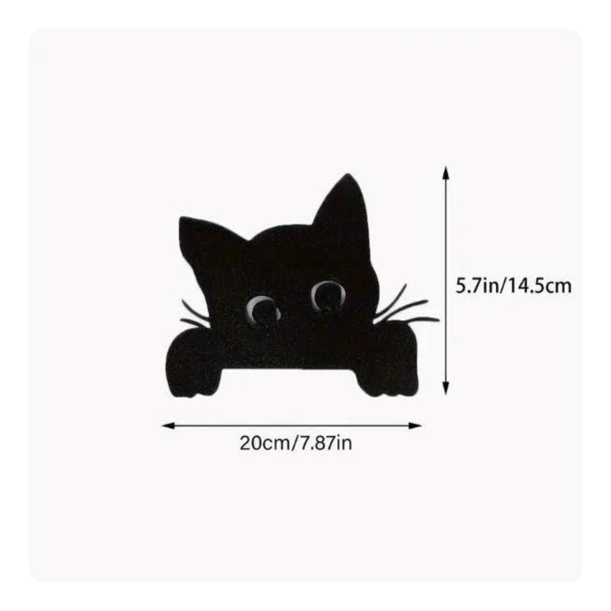 Metal Feline Door Topper Long-Lasting Black Feline Door Topper Adorable