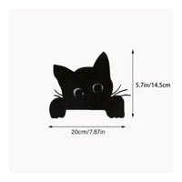 Metal Feline Door Topper Long-Lasting Black Feline Door Topper Adorable
