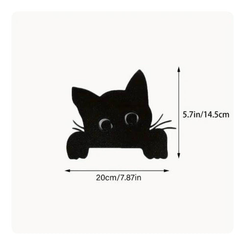 Metal Feline Door Topper Long-Lasting Black Feline Door Topper Adorable