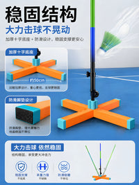 Badminton Solo Trainer with Glow-in-the-Dark Feature (Night 9 Balls)