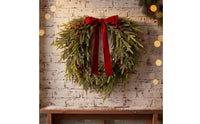 Red Fruit Bow Wreath Long-Lasting Red Fruit Wreath Long-Lasting for Porch